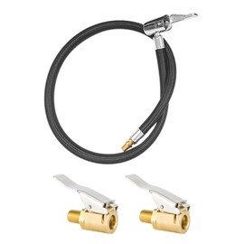 NYGGTYK 1 x Inflation Hose, 2 x Air Pump Adapter, Air Pump Adapter, Car Valve Adapter, Quick Connector Fine Thread, Lever Joint Hose, Essential for Inflating Car Tyres