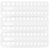 30 Pack White Square Paint Trays, 2x2 Inches with 6