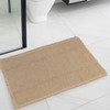 AIBIIN 18"x30" Brown Waffle Bath Mat Super Absorbent Non Slip