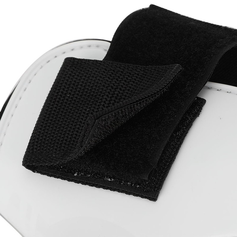 4PCS White PU Shell Horse Front Back Leg Guard Boot