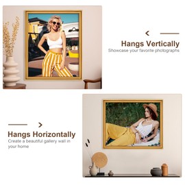 GULETHUN 18x24 Frame, Transitional Modern Design Picture Frames, 18 by 24 Rustic Poster Frame for Home Decor, Gold Vintage Photo Frames, Horizontal or Vertical Display, Choose Size & Color