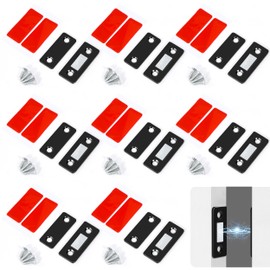 Heveer Magnetic Catch Magnetic Catch Magnetic Door Latches Stainless Steel Door Magnet for Cabinet Doors Drawers Pack of 8 Black