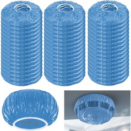 50 Pcs Smoke Detector Covers for Cooking, Paint Cover Thicken Plastic Smoke Alarm Cover for Dust, Reusable Elastic Fire Alarm Covers Plate for Dust Cooking & Baking(Blue)