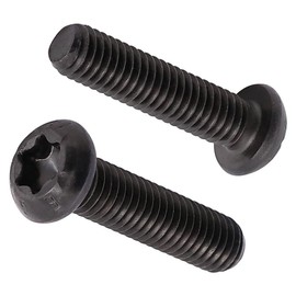M8-1.25 x 20mm (16 pcs) Button Head Torx Drive Machine Screws, Black Oxide Finish, 10.9 Grade Alloy Steel, Full Thread, ISO7380