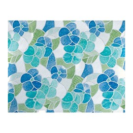 Brewester Home Fashions Blue & Green Stained Glass Window Film