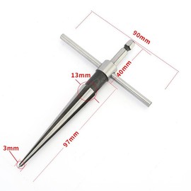 ieron Metal Hexagonal Tapered Reamer, 1/8" / 3mm - 1/2" / 13mm Straight Flute T Handle Taper Reamer Set, T Shape Handle Tool for Wood Plastic, Carbon Steel