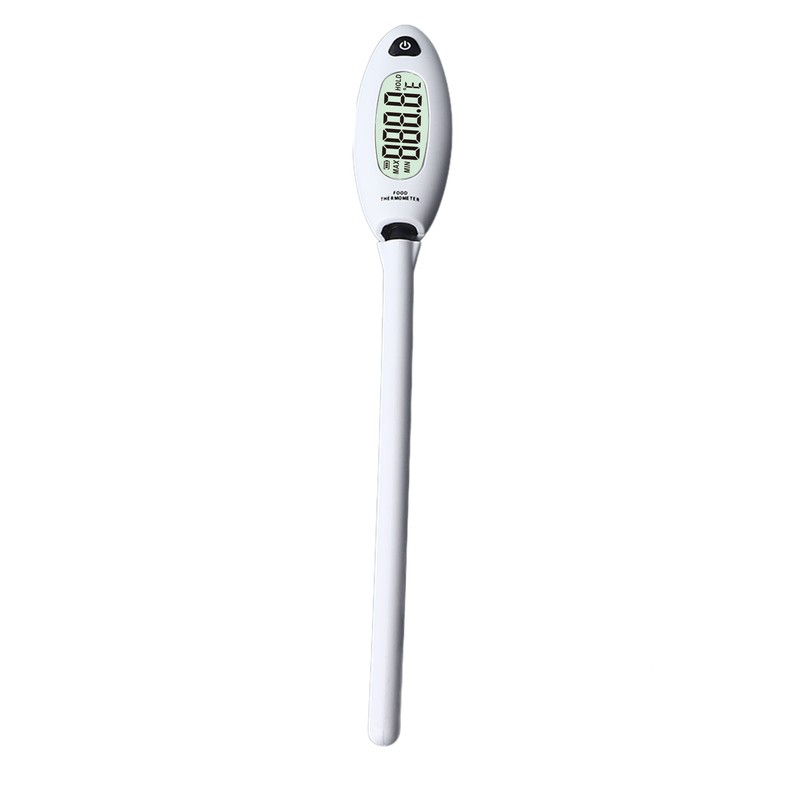 Food Thermometer Digital LCD Display Stainless Steel Probe for Home