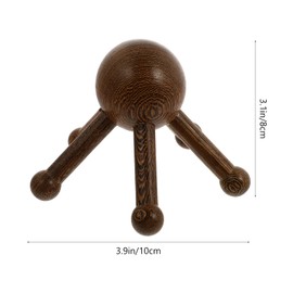 BIUDECO 1Pc Claw Shape Head Massager Handheld Wooden Tool for Scalp Relief Portable Beige Massaging Device for Tension Relief Relaxation