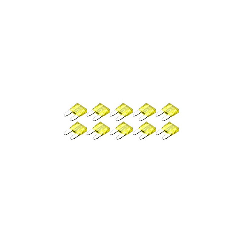 20A Automotive Mini Flat Fuse Blade Fuse Pack of 10