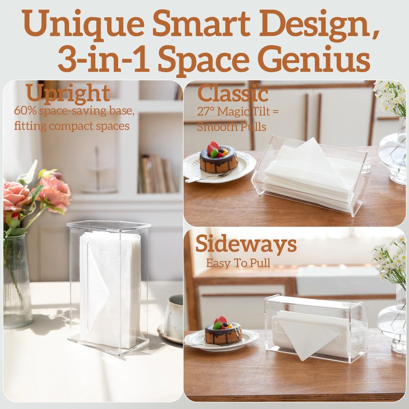 Acrylic Tissue Box Holder Rectangle - 2025 Unique Clear Tissue