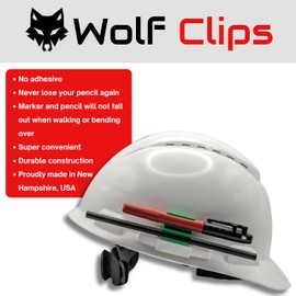 Hard Hat Clip Collection - Marker & Carpenter's Pencil - Green