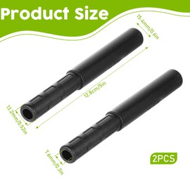 KALIONE 0.52" Golf Club Shaft Extension Stick Extender Golf Club Extension Rod Club Shaft Extension Putter Shaft Club Extensions, Golf Club Extension Rod for Wood Putter(2 Packs)