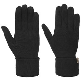 Roeckl Finger Gloves with Cashmere Knitted Gloves (One Size - Black), black