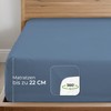 Dreamzie Premium Fitted Sheet 80 x 200 cm Blue, Fitted