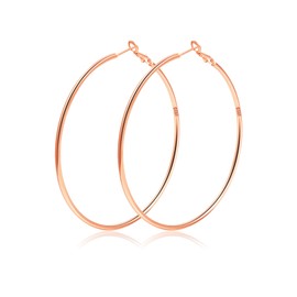 2mm Sterling Silver Big Hoop Earrings for Women Gold Filled Hoop Earrings Large Gold Hoop Earrings for Womens Hypoallergenic Circle Endless Thin Hoop Oversize Earrings 20/30/40/50/60/70Mm Aretes De Aro