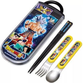 Skater Dragon Ball Super Fork Spoon Chopstick Set Lunch Travel Bento | US Seller