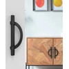 Coinkoly 10 Pack Black and Nickel Cabinet Pulls 5 Inch