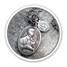 St. Gemma Galgani Necklace, Keychain or Clip, Patron Saint Confirmation Gift, Catholic Jewelry, Customize with Initial or Crystal Birthstone Option, Unisex Gift