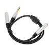 6.35mm to Dual 6.35mm Y Splitter Cable Professional 1/4 Inch