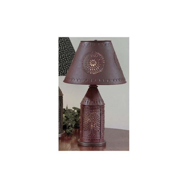 Park Designs Punched Revere Lamp 19" Red