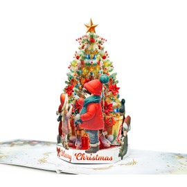 Cutpopup Christmas Tree - Christmas Cards 2024, Pop Up Card Christmas, 3D Christmas Cards with Envelope, Christmas Card for Wife, Husband, Daughter, Him (Christmas Tree) US8-CN301DE