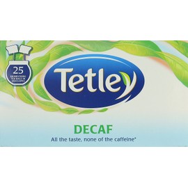 Tetley Decaffeinated Tea Bags Drawstring in Envelope - Pack of 25 Tea Bags