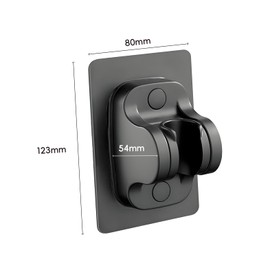 Anphly Non perforated showerhead holder, bathroom adjustable, showerhead fixed, black, 2 pieces, one for sale