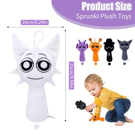 Sprunki Plush Toys for Kids, Incredibox Sprunki Merch Plushies Animal Doll, Cute Soft Stuffed Sprunki Mini Figures Game for Gift Party Decoration