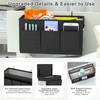 Edudif Dual-purpose Bedside Caddy Bedside Organizer, Bed Caddy with 6