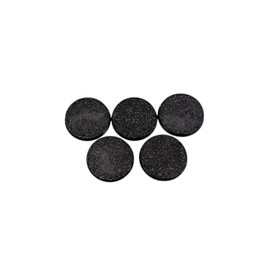 Round Gaming Bases Set, 25mm to 80mm Sizes, Black Textured Surface for Miniature Figures (32MM)