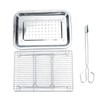 3Pcs/Set Stainless Steel Portable Folding Barbecue Grill BBQ Grilling Rack