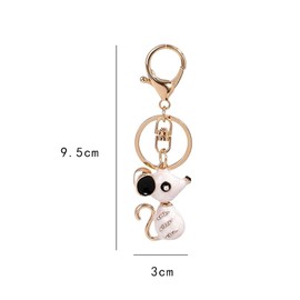 Lady Rhinestone Pony Silk Scarves KeyChain Bag Pendant Car pendant KeyChain Crystal KeyChain, Style-26, Medium