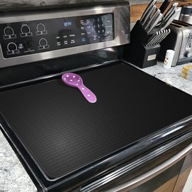 Electric Stove Top Covers - Silicone Stove Top Protector for Glass Top Stove - 28 x 20in RV Stove Top Covers - Dish Drying Mats For Kitchen