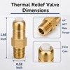 1/4 Inch NPT Brass Thermal Relief Valve, Pressure Washer Pump