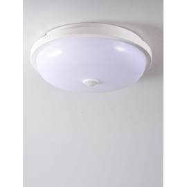 Etrogo Ceiling Light with Motion Sensor PIR and Twilight Sensor Automatic On/Off 6000 K Cold White 10 Watt 1000 lm 230 V (Round 17 cm)
