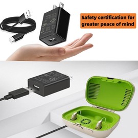 5V Charger for Phonak Case Go BTE RIC Combi Ease Life Slim PartnerMic Audeo Compatible with Phonak P90R L90R P90 B90 L90 R 0459 Power Adapter USB Cord