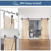 EaseLife 10FT Double Door Sliding Barn Door Hardware Track Kit