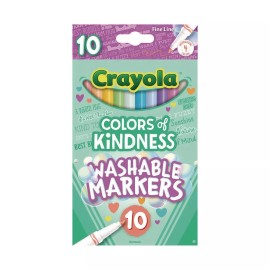 Crayola 587807 Colors of Kindness Washable Markers - Assorted (10/BX) New