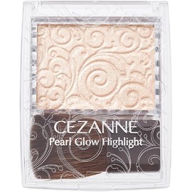 Cezanne Pearl Glow Highlight 01, Champagne Beige, Single Item, 0.08 oz (2.4 g), Wet Gloss, Three-dimensional Highlight