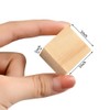 BUYGOO 120Pcs Wood Square Blocks, 1inch Blank Wooden Cubes Natural