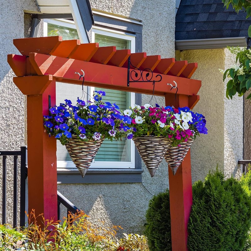 Valorada 4Pcs 100mm Hooks for Hanging, Stainless Steel Screw Hooks,