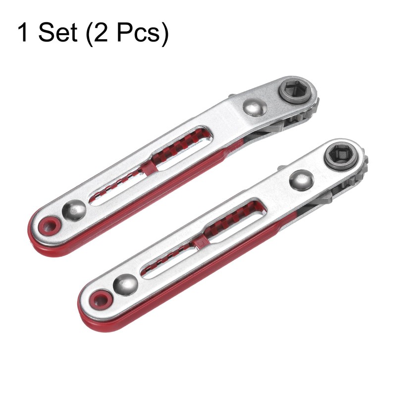 sourcing map 2pcs Mini Ratchet Screwdriver 1/4" Hex 90 Degree