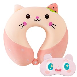 ZMDMAH Neck Pillow Aeroplane, Cartoon Animal Neck Pillow and Blindfolds, Adult Neck Pillow, Travel Pillow, Aeroplane Pillow for Car, Train, Office, Home, Plane for Travel