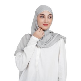 Cape Merino Soft Hijab Scarf 100% Modal | Lightweight | Breathable For Women (Pack Of 1, Silver Gray)