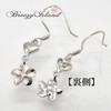 BreezyIsland Hawaiian Jewelry Hook Earrings Heart 925 Silver, Silver