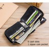 BULLCAPTAIN Men Zipper Around Wallet Genuine Leather RFID Blocking Bifold