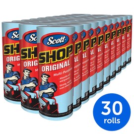 Scott Shop Towels Original (75130), Blue Shop Towels, 1 Roll/Pack, 30 Packs/Case