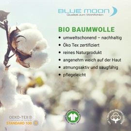Blue Moon Bio Baumwolle Jersey Baby Kinder Spannbettlaken Spannleintuch Spannbetttuch Organic Cotton GOTS-Zertifiziert Ökotex Made in Green (Weiss 2er Set für Babybett, 70 x 140 cm)