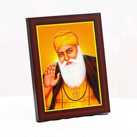 zig zag Guru Nanak Dev Ji Photo Frame For Wall Table Size Small ( 6x8 inches, Acrylic Glass)