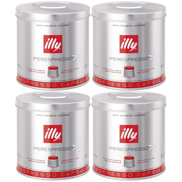 illy iperEspresso Capsules Medium Roasted Coffee, 5-Ounce, 21-Count Capsules (Pack of 4)